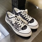 Chanel Canvas Sneakers G26250 Black/White 2020 Collection AQ01143