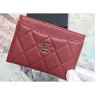 Chanel Caviar Leather Classic Card Holder A31510 Burgundy AQ02104