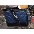 Chanel Chevron Gabrielle Small Hobo Bag A91810 Dark Blue/Black 2018 AQ03434