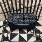 Chanel Gabrielle Clutch on Chain/Mini Bag A94505 Blue Tweed 2019 Collection AQ02612