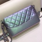 Chanel Iridescent Quilted Leather Gabrielle Clutch with Chain A94505 Blue 2019 Collection AQ04280