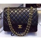 Chanel Lambskin Classic Flap 33cm Bag Black With Gold Hardware 2018 AQ03036