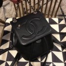 Chanel Lambskin Drawstring CC Flap Backpack Black 2019 Collection AQ00998