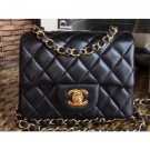 Chanel Lambskin Mini Classic Flap Bag A1115 Black AQ04299