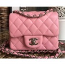 Chanel Lambskin Mini Classic Flap Bag A1115 Pink AQ02493