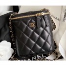 Chanel Mini Vanity with Classic Chain Bag AP1466 Lambskin Black 2020 AQ02888