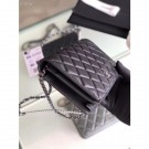 Chanel Pearl CC Logo Wallet On Chain WOC Bag Black 2019 AQ03791