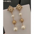 Chanel Pearl Long Earrings AB0678 Gold/Pearly White/Crystal 2018 AQ01944