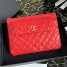 Chanel Quilted Lambskin Flap Case Pouch AP1189 Red 2020 Collection AQ02251