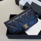 Chanel Quilted Lambskin Zipped Classic Card Holder AP0767 Black/Gold 2019 Collection AQ02474