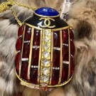 Chanel Resin Beetle Evening Clutch with Chain AS0838 Gold/Blue/Red 2019 Collection AQ00706