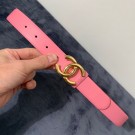 Chanel Reversible Calfskin Belt 30mm with CC Buckle Pink Collection AQ02883