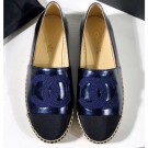 Chanel Stitching CC Logo Espadrilles Blue AQ02019