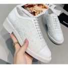 Chanel Tweed and Patent Calfskin Lace-Ups G36208 White 2020 AQ02710