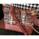 Chanel Tweed/Calfskin Gabrielle Small Hobo Bag A91810 Brick Red 2018 AQ03377