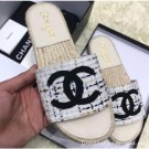 Chanel Tweed Mules Flat Slipper Sandals Espadrilles Gray 2019 AQ02088