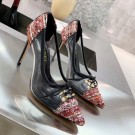 Chanel Tweed Transparent Lace-up High-Heel Pumps Red 2019 Collection AQ04372