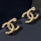 Chanel Twist CC Crystal Stud Earrings Gold 2019 Collection AQ00559