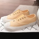 Chanel Vintage Canvas Slip-on Sneakers Yellow 2020 Collection AQ01794