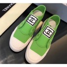 Chanel Vintage CC Logo Sneakers Green 2019 AQ03249