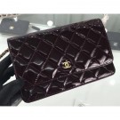 Chanel Wallet On Chain WOC Bag in Patent Leather Date Red/Gold AQ04320