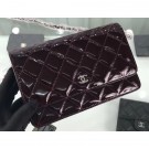 Chanel Wallet On Chain WOC Bag in Patent Leather Date Red/Silver AQ01761