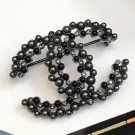 Cheap Imitation Chanel Black Pearl CC Brooch AB2204 2019 Collection AQ03244