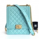 Copy Chanel Boy North/South Flap Shoulder Bag AS0130 Blue 2019 AQ00965