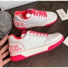 Fake Chanel Multicolor Calfskin Leather Sneaker G35934 White/Hot Pink 2020 Collection AQ01610