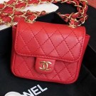 Fashion Chanel Quilting Lambskin Super Mini Waist Bag Red 2019 Collection AQ03893