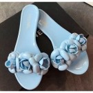 High Quality Chanel Tpu Camellia Pool Mules Slides Sandals Light Blue 2020 AQ00566