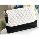 High Quality Imitation Chanel Aged Calfskin Gabrielle Pouch Clutch Small Bag A84287 White AQ00658