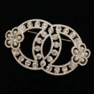 High Quality Imitation Chanel CC Bloom Brooch Gold/Crystal/Pearly White 2019 Collection AQ03575