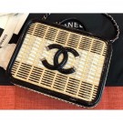 Hot Chanel Rattan/Patent Calfskin CC Filigree Vanity Case Medium Bag A93343 2019 AQ02013