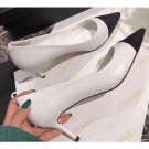 Imitation Best Quality Chanel Heel 6.5cm Pumps White 2019 AQ03280