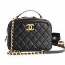 Imitation Fashion Chanel Calfskin CC Vanity Case Small Bag A57905 Black 2018 AQ03456