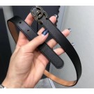 Knockoff Chanel Width 2cm CC Logo Buckle Leather Belt Black AQ01210