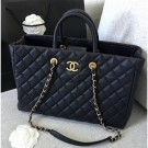 Replica AAA Chanel Caviar Calfskin Quilting Large Shopping Bag Black 2019 AQ03925