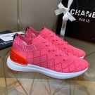 Replica AAAAA Chanel Quilted Knit Fabric Sneakers G35549 Dark Pink 2020 Collection AQ03215