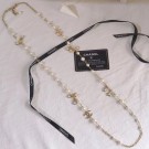 Replica Chanel 5 Heart and Star Long Necklace AB2367 Gold/Pearly White/Crystal 2019 Collection AQ00914