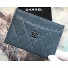 Replica Chanel Caviar Leather Classic Card Holder A31510 Baby Blue AQ01517