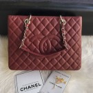 Replica Chanel Grained Calfskin Grand Shopping Tote GST Bag Dark Brown/Silver Collection AQ02000