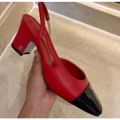 Replica Chanel Heel 6.5cm Slingbacks G31318 Red/Patent Black 2020 AQ02489