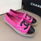 Replica Chanel Quilted Calfskin Flat Espadrilles G29762 Hot Pink/Black 2020 Collection AQ03759