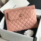 Replica Chanel Quilted Lambskin Flap Case Pouch AP1189 Pink 2020 Collection AQ02067