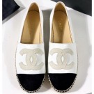 Replica Chanel Stitching CC Logo Espadrilles White AQ01450