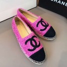 Replica Chanel Tweed Flat Espadrilles G29762 Pink/Black 2020 Collection AQ03552