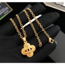 Replica Top Chanel Cutout CC Bloom Pendant Necklace Gold 2019 Collection AQ03327