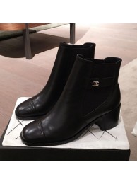 AAA Chanel Supple Lambskin Short Boots Black 2019 Collection AQ00836