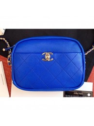Best Chanel Casual Trip Small Camera Case Bag AS0137 Blue 2019 AQ02350
